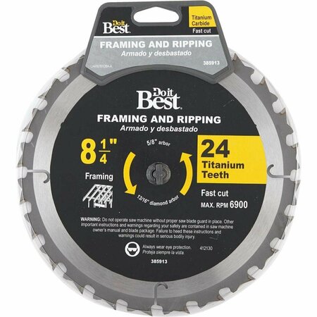 ALL-SOURCE Professional 8-1/4 In. 24-Tooth Framing Circular Saw Blade 415761DB